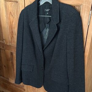 Talbots Women's Blazer (Black w charcoal gray)
